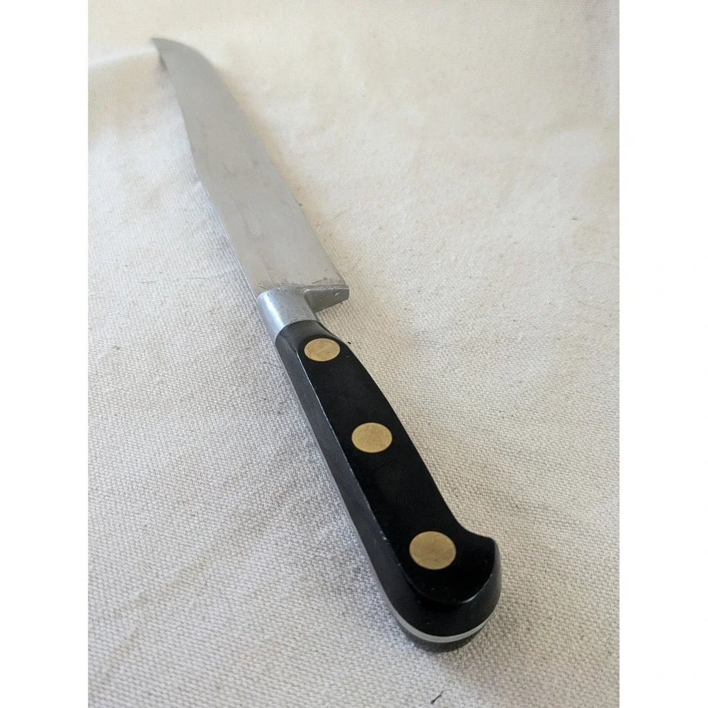 Sabatier 2 Lions Slicing Carving Knife Black Handle‎ 8 in Blade